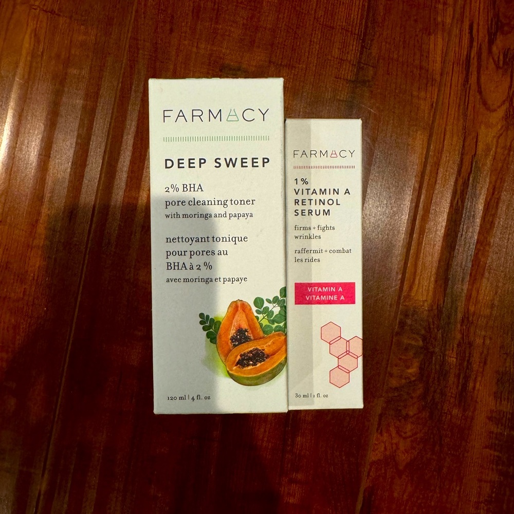 Farmacy toner and retinol serum